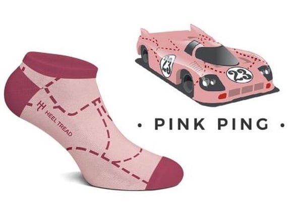 Heel tread Čarape porsche pink pig nazuvice