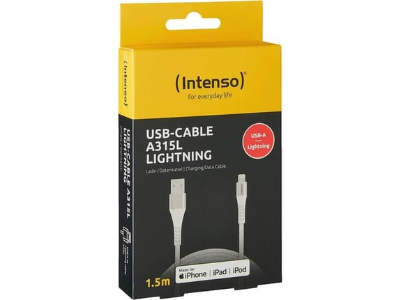 Intenso USB kabl za smartphone, USB - A to Lightning, 1.5 met.