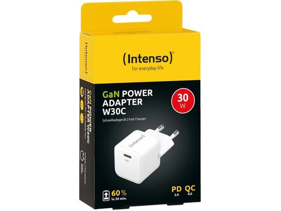 Intenso Punjač kućni, brzi, USB-C, 3A, 30W