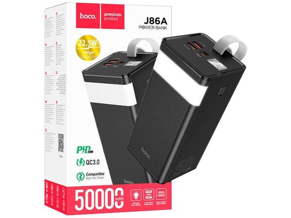 Hoco Power bank 50000mAh, Micro-USB / Tipe-C 18W