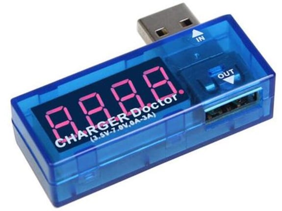 USB tester napajanja sa LED prikazom ugaoni