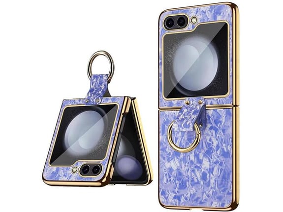 Torbica Luxurious Shell Pattern za Samsung F741B Galaxy Z Flip 6 5G ljubicasta