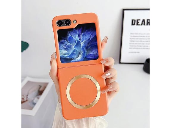 Torbica Magsafe Magnetic Shockproof za Samsung F741B Galaxy Z Flip 6 5G narandzasta