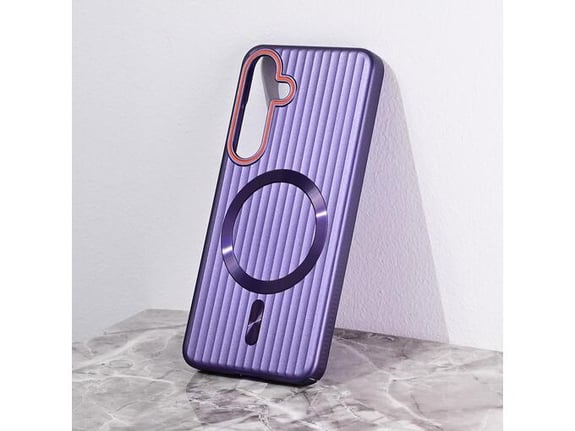 Torbica Magsafe Stripe za Samsung S921B Galaxy S24 ljubicasta