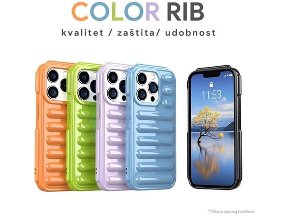 Torbica Color Rib za Samsung S918B Galaxy S23 Ultra crna