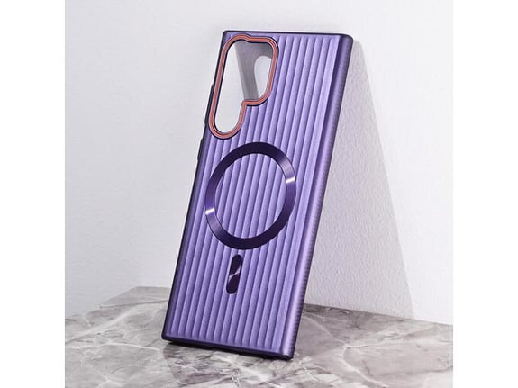 Torbica Magsafe Stripe za Samsung S918B Galaxy S23 Ultra ljubicasta