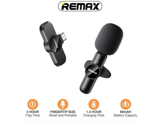 Mikrofon REMAX Ryusic Series K09 Type-C crni