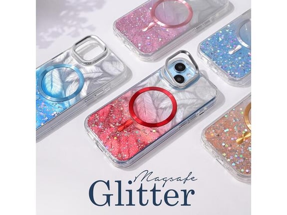 Torbica Magsafe Glitter za iPhone 16 Pro Max 6.9 plava