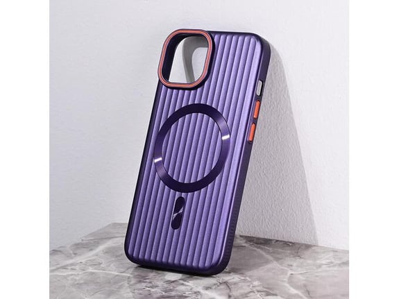 Torbica Magsafe Stripe za iPhone 15 6.1 ljubicasta