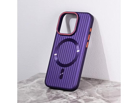 Torbica Magsafe Stripe za iPhone 15 Pro 6.1 ljubicasta