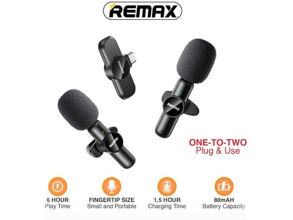 Mikrofon REMAX Ryusic Series K10 Type-C crni