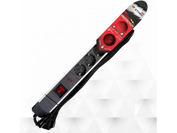 Produžni kabl sa prenaponskom zaštitom Stark Pro Alu 5m 5 utičnica prekidač