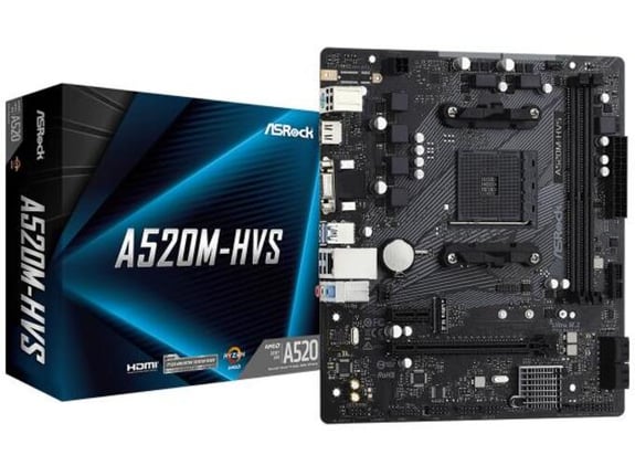 ASRock Matična ploča MB AM4 A520M-HVS 90-MXBE60-A0UAYZ