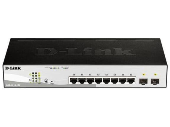D-Link LAN Switch DGS-1210-10P/E 10/100/1000 8PoEport/2SFP Smart
