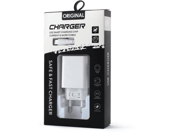 Kućni punjač 2.1A sa USB na Type C kablom CE