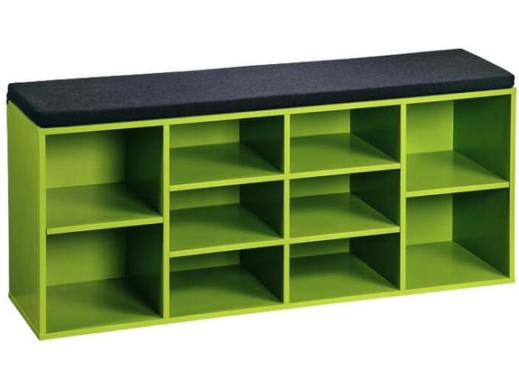 Kesper Drveni cipelarnik zeleni sa jastukom za sedenje 103,5 x 48 x 29,5 cm KSP15982