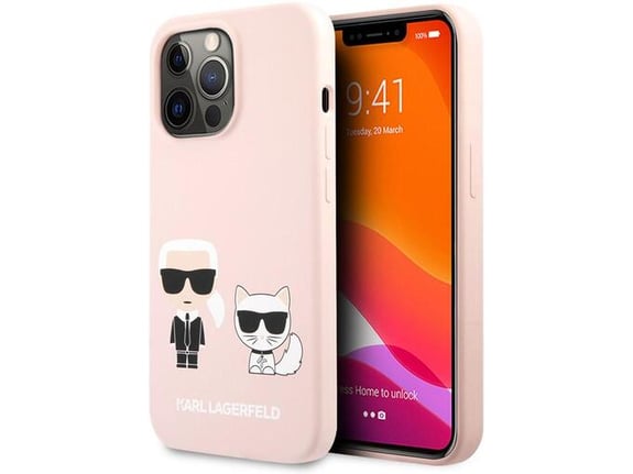 Maska Karl Lagerfeld Silicone Case Karl&Choupette za iPhone 13 Pro Light