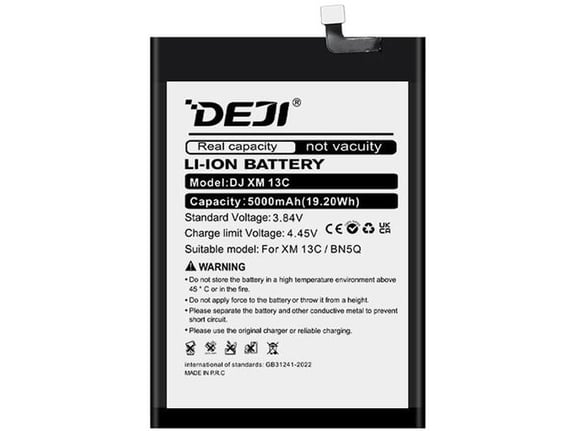 Baterija DEJI za Xiaomi mi 13C 4G/ Poco C655/ BN5Q 5000mAh