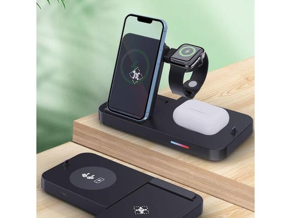 Bežični punjač B-19 4u1 za 2x iPhone,Airpods,Apple Watch 15W