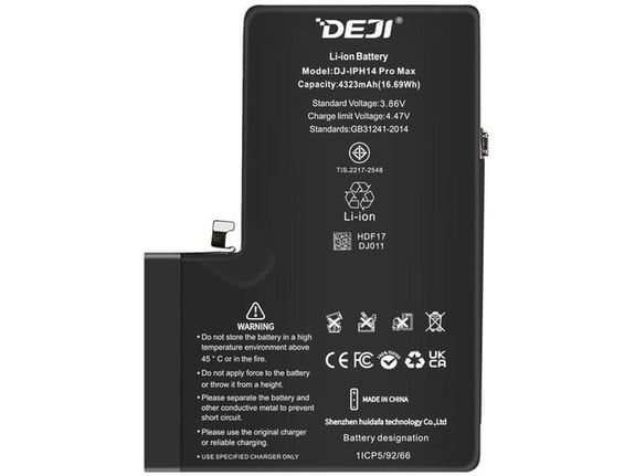 Baterija DEJI Cracked za iPhone 14 Pro Max 4323 mAh