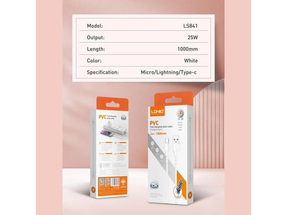 Kabl Ldnio LS841 25W USB na iPhone Lightning 1m
