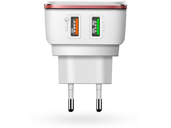 Kućni punjač Ldnio A2405Q dual USB 24A Fast Charging QC 30 + iPhone Lightning kabl