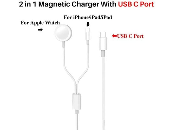 Bežični punjač za Apple watch i kabl Type-C na Ligntning