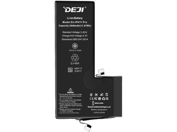 Baterija DEJI Cracked za iPhone 11 Pro 3046 mAh