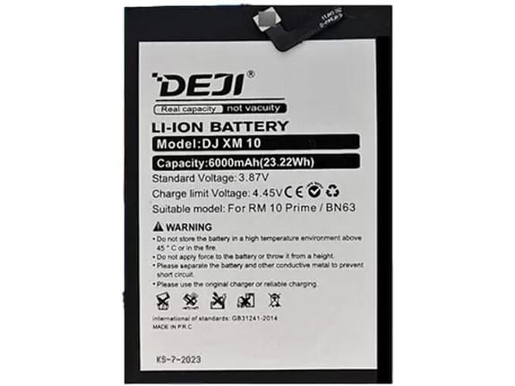 Baterija DEJI za Xiaomi mi 10/ 10A BN63 6000 mAh