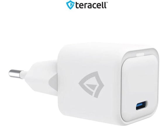 Teracell Kućni punjač Evolution TC-14GP, GaN, PD 30, 20W sa kablom Type-C na iPhone Lightning 12m