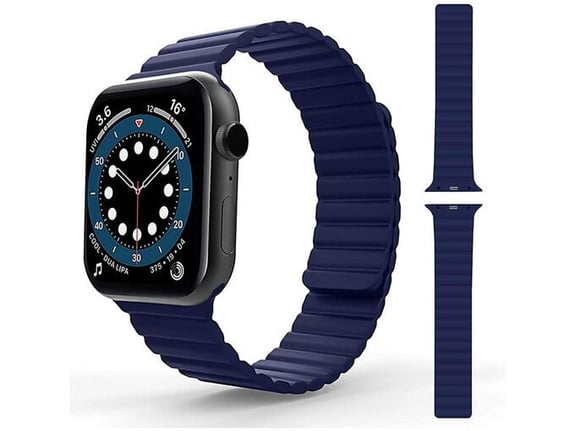 Silikonska narukvica za Apple Watch sa magnetom plava 42/ 44/ 45/ 49 mm
