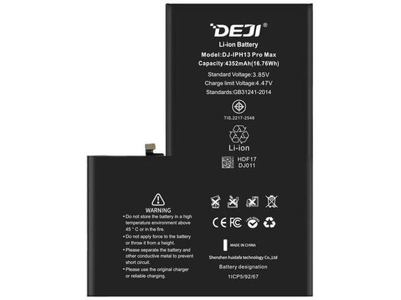 Baterija DEJI za iPhone 13 Pro Max 4352 mAh