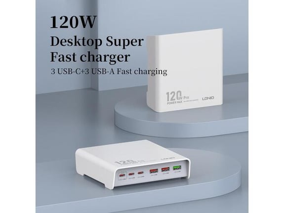 Kućni punjač LDNIO Super Fast Charger Q605 120W Pro