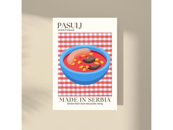 Imagio Studio poster Bean Stew 30x40 cm, visokokvalitetni art papir