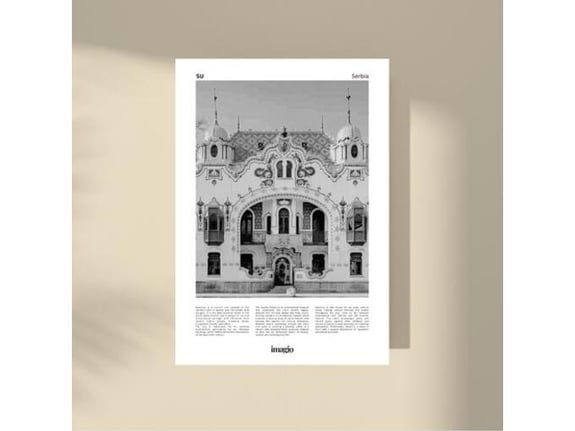 Imagio Studio poster Subotica B&W 40x50 cm, visokokvalitetni art papir