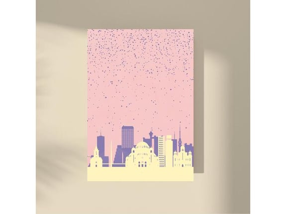 Imagio Studio poster Belgrade Panorama - Pastel No.1 50x70 cm, visokokvalitetni art papir