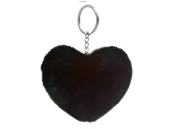 Etnoria Fluffy krzneno srce privezak za ključeve, ručno izrađen, dekorativni, unikatni poklon