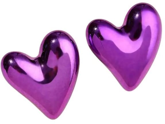 Etnoria minđuše HeartBeat, rave sjajne, holo festivalski nakit, nerđajući čelik i akril