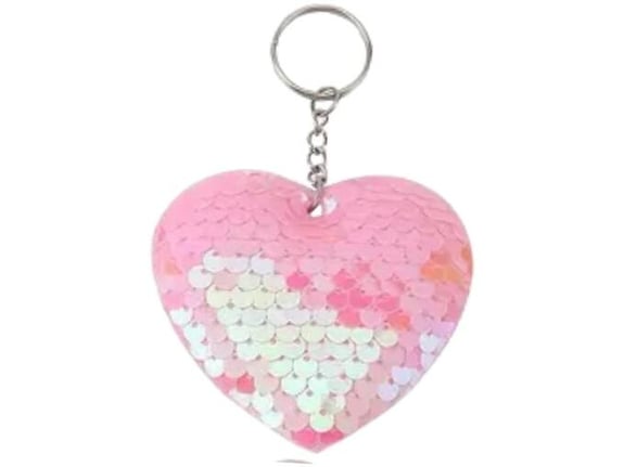 Etnoria Spark privezak za ključeve u obliku srca sa šljokicama, ručno izrađen modni dodatak