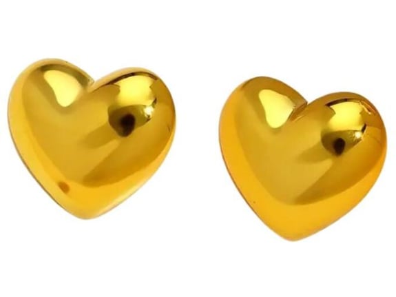 Etnoria minđuše HeartPop rave sjajne, holo festivalski nakit, nerđajući čelik i akril