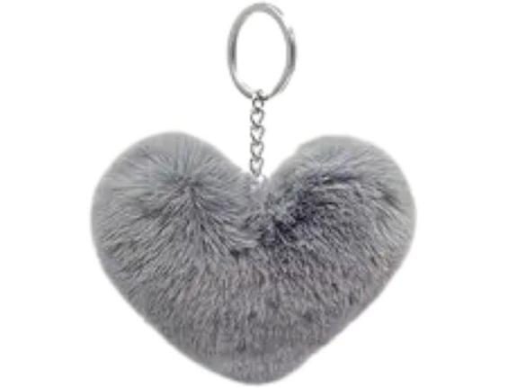 Etnoria Fluffy krzneno srce privezak za ključeve, ručno izrađen, dekorativni, unikatni poklon