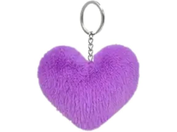 Etnoria Fluffy krzneno srce privezak za ključeve, ručno izrađen, dekorativni, unikatni poklon