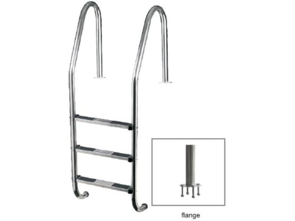 FF Merdevine Standard 4 stepenika AISI 304 gum step Flanša - EKO