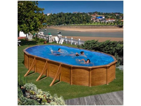 GRE Bazen, Okrugli, Montažni, 6.1×3.75×1.2, Drveni