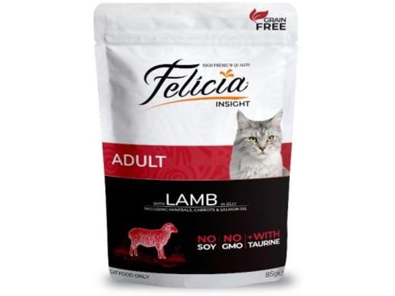 Felicia Potpuna vlažna hrana za odrasle mačke-jagnjetina u želeu