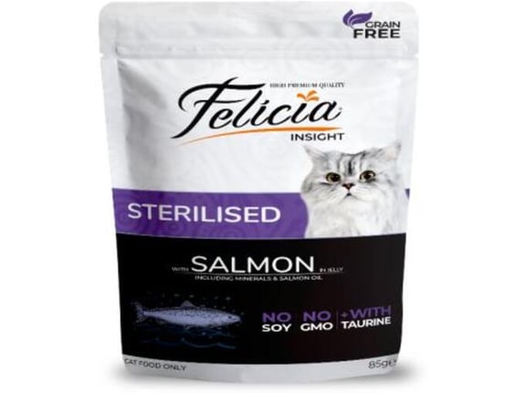 Felicia Potpuna vlažna hrana za sterilisane mačke-losos u želeu