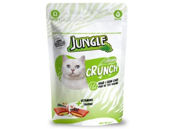 Jungle Hrskava poslastica za mačke Crunch piletina(za kožu i dlaku)