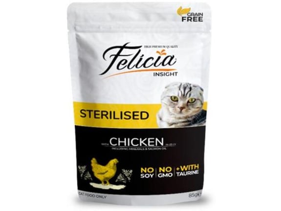 Felicia Potpuna vlažna hrana za sterilisane mačke-piletina u želeu