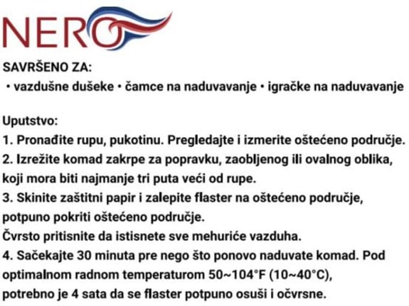Nero Flekice za krpljenje bazena