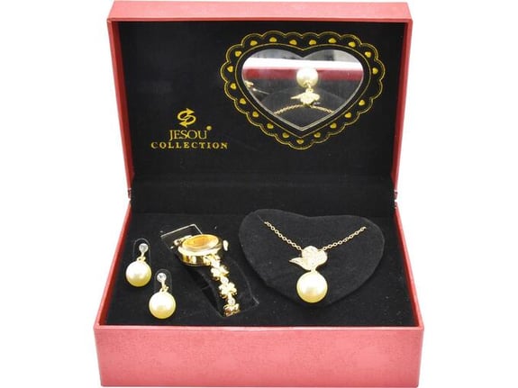 Moja Knjižara Set nakita sat ogrlica minđuše OP24420